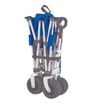 Load image into Gallery viewer, Blue Folding All-Terrain Wide-Track Wheeled Wagon