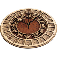 Load image into Gallery viewer, Zodiac Signs Wooden Wall Clock