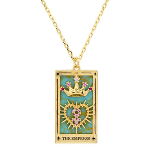 Antiqued Enamel Tarot Necklace