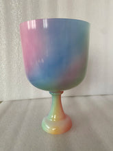 Load image into Gallery viewer, 432hz Rainbow Pastel Color Crystal Singing Chalice + FREE Mallet