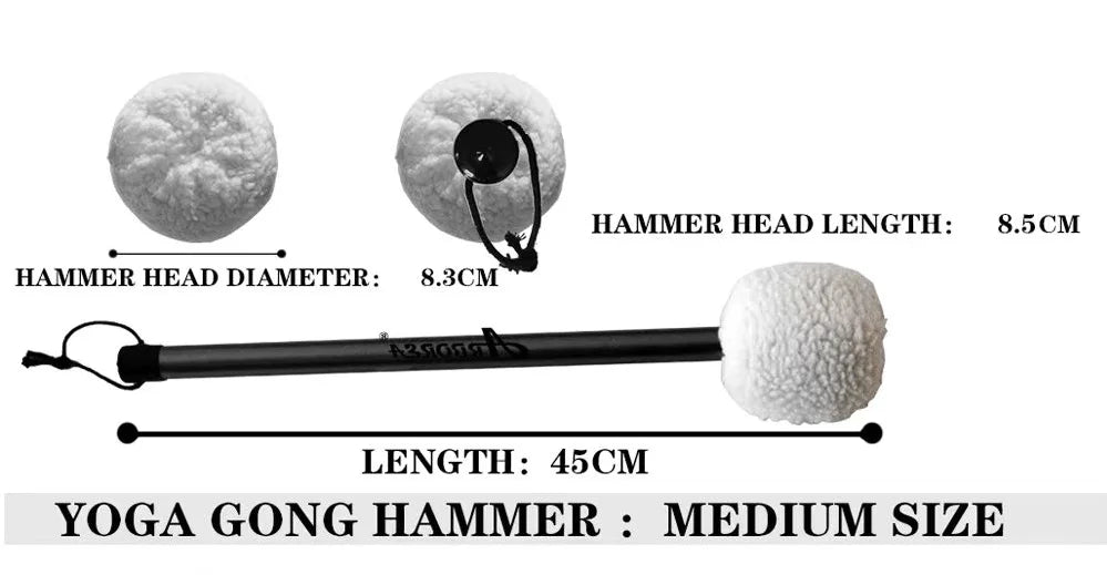 Felt Gong Mallet – Soft Head & Aluminum Alloy Handle (For 24