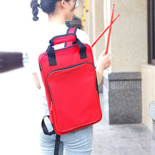Load image into Gallery viewer, Large-Capacity Water-Resistant Drumstick Bag – Multifunctional Percussion Storage Pouch with Backpack Straps