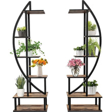 Load image into Gallery viewer, 2pcs, 6 Tier Half Moon Shaped Metal Multi-layered Instrument Display Shelf