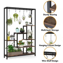 Load image into Gallery viewer, 5 Tier Brown Multi-layered Instrument Display Shelf