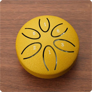 Petal Design 3inch, 6-tone Mini Steel Tongue Drum + FREE Mallet
