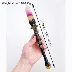 Natural Crystal Point Scepter Wand