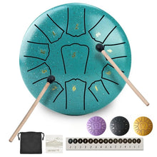 Load image into Gallery viewer, 6 Inch, 11 Notes Mini Steel Tongue Drum + FREE Mallet and Carrying Bag