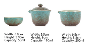 Ceramic Chinese Travel Tea Tea Set + FREE Carrying Bag