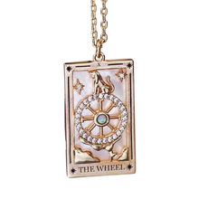 Load image into Gallery viewer, Antiqued Enamel Tarot Necklace