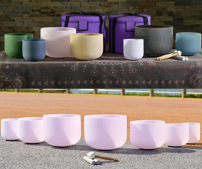 Gemstone Fusion Crystal Singing Bowl Set + FREE Bag, Mallet and O-ring