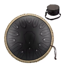 Load image into Gallery viewer, 13 Inch, 15 Notes, C Tone, Solid Color Steel Tongue Drum + FREE Carrying Case