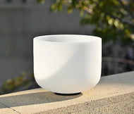 White Frosted Quartz Crystal Singing Bowl - 6-12 inches , Individual Bowls