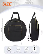 Load image into Gallery viewer, Black Cymbal and Gong Backpack Dividers, Stick Holders &amp; Organizer Pockets