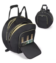 Load image into Gallery viewer, Black Cymbal and Gong Backpack Dividers, Stick Holders &amp; Organizer Pockets