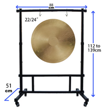 Load image into Gallery viewer, Square Steel Gong Stand with Wheels
