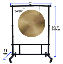 Load image into Gallery viewer, Square Steel Gong Stand with Wheels