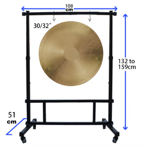 Square Steel Gong Stand with Wheels