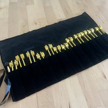 Load image into Gallery viewer, 13 Weighted Planetary Tuning Forks with Velvet Pouch and Mallet (BONUS Chiron Fork)
