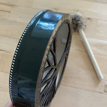 Load image into Gallery viewer, Patterned Shaman Drum with Drum Stick