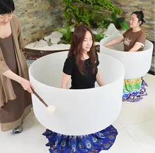 Load image into Gallery viewer, Large 28&quot;, 32&quot;, 36&quot; Sit-in or Stand-inCrystal Singing Bowl + FREE Cushion and Mallet (Special Order with Deposit)