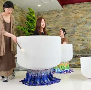 Large 28", 32", 36" Sit-in or Stand-inCrystal Singing Bowl + FREE Cushion and Mallet (Special Order with Deposit)