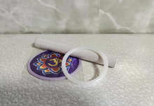 Load image into Gallery viewer, 8 inch Sapphire Fusion Crystal Singing Bowl – Heart Chakra (F Note) + FREE  Mallet and O-ring