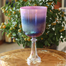 Load image into Gallery viewer, 432hz Sandblasting Purple Aurora Gradient Crystal Singing Chalice + FREE Mallet and Carrying Case