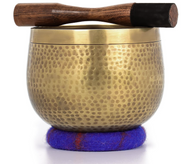 5 inch Hand-Hammered Tibetan Rin Gong Singing Bowl Set + FREE Mallet and O-ring