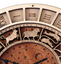 Load image into Gallery viewer, Zodiac Signs Wooden Wall Clock