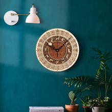 Load image into Gallery viewer, Zodiac Signs Wooden Wall Clock