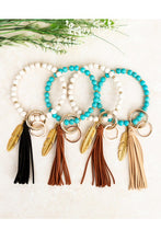 Load image into Gallery viewer, Boho Stone Key Ring Bracelet