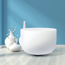 Load image into Gallery viewer, 16 Inch White Frosted Quartz Crystal Singing Bowl with free  Carrying Case