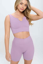 Load image into Gallery viewer, 2 piece Seamless Ribbed Tank Top  Biker Shorts