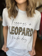 Load image into Gallery viewer, Leggings and Leopard Kinda Day Tee