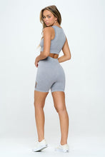 Load image into Gallery viewer, Seamless  Crop Tank Tops Biker Shorts Set