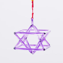 Load image into Gallery viewer, 5 inch or 6 inch Chakra Colored Merkaba Crystal Singing Pyramid + FREE Case and Mallet