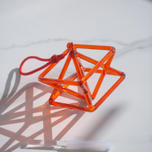 Load image into Gallery viewer, 5 inch or 6 inch Chakra Colored Merkaba Crystal Singing Pyramid + FREE Case and Mallet