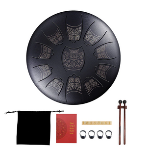 6 inch Patterned 11 Tone Steel Tongue Drum with FREE Bag