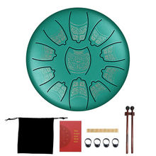 Load image into Gallery viewer, 6 inch Patterned 11 Tone Steel Tongue Drum with FREE Bag