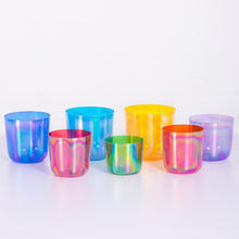 Load image into Gallery viewer, Cosmic Clear Crystal Singing Bowls - Set of 7 Colored