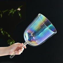 Load image into Gallery viewer, Practitioner Bowls - Handled Singing Bowl, 6 inch 432HZ Cosmic Clear Quartz Crystal with FREE Case