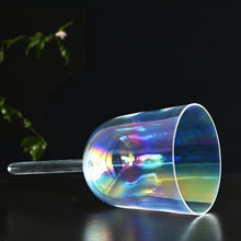 Load image into Gallery viewer, Practitioner Bowls - Handled Singing Bowl, 6 inch 432HZ Cosmic Clear Quartz Crystal with FREE Case
