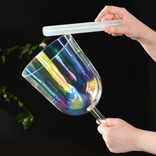 Load image into Gallery viewer, Practitioner Bowls - Handled Singing Bowl, 6 inch 432HZ Cosmic Clear Quartz Crystal with FREE Case