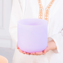 Load image into Gallery viewer, 7 Chakra Quartz Crystal Singing Bowl Set - Pastel Chakra Color + 2 FREE Carrying Cases