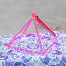 Load image into Gallery viewer, Pink Crystal Singing Pyramid - 7, 8, 9, or 10 inch with FREE Bag