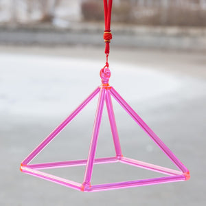 Pink Crystal Singing Pyramid - 7, 8, 9, or 10 inch with FREE Bag