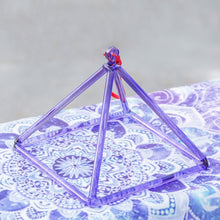 Load image into Gallery viewer, Purple Crystal Singing Pyramid - 7, 8, 9, or 10 inch with FREE Bag