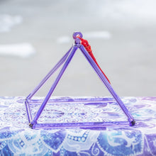 Load image into Gallery viewer, Purple Crystal Singing Pyramid - 7, 8, 9, or 10 inch with FREE Bag