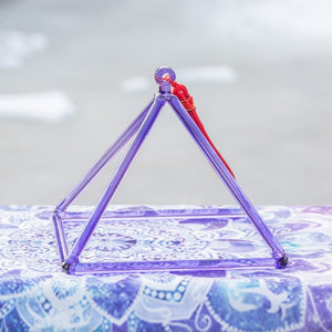 Purple Crystal Singing Pyramid - 7, 8, 9, or 10 inch with FREE Bag