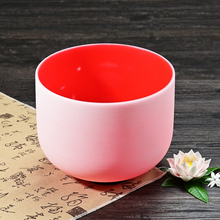 Load image into Gallery viewer, 7 Chakra Quartz Crystal Singing Bowl Set - Solid Rainbow Colored + 2 FREE Carrying Cases